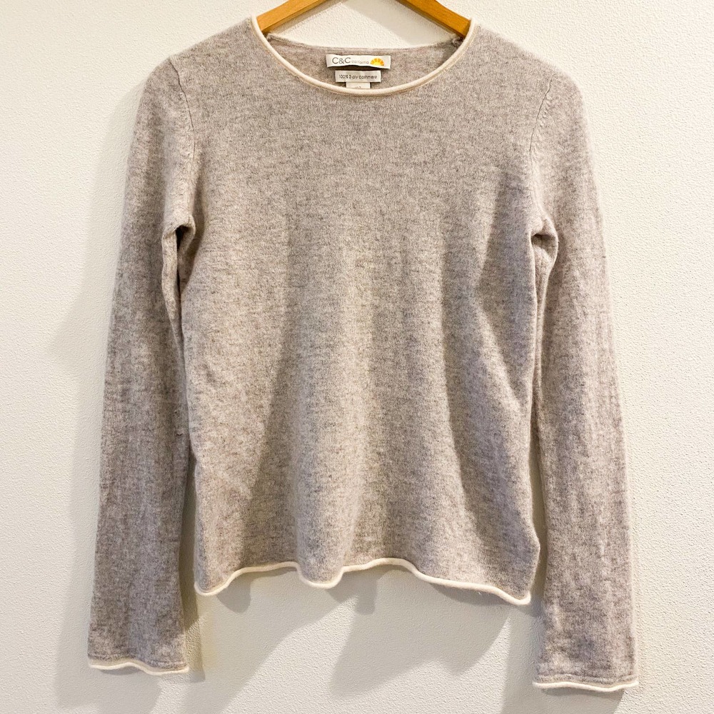 C&C California 100% Cashmere Crewneck Sweater Size S